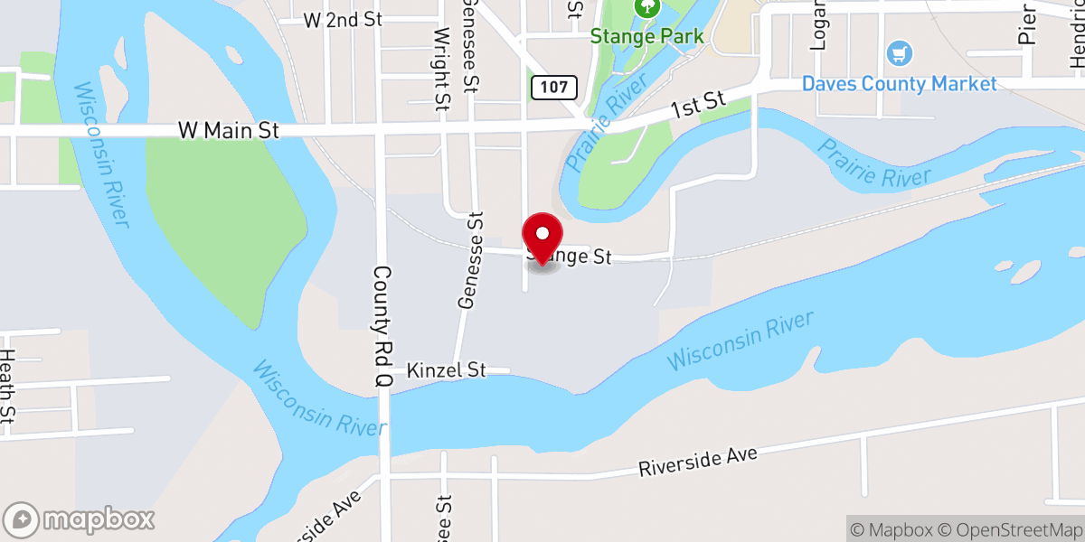 Map showing location of Trinity Merrill Lutheran Early Learning Center