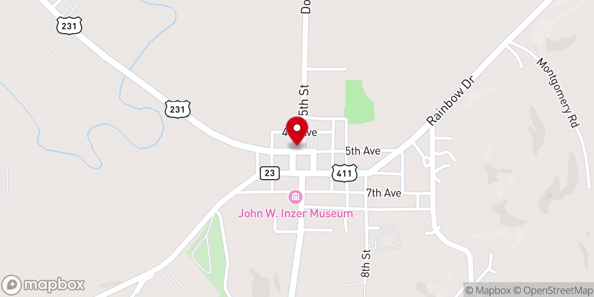 Map showing location of Turning Hearts Ministries Inc