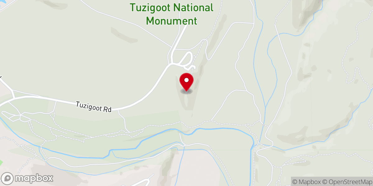 Map showing location of Tuzigoot National Monument