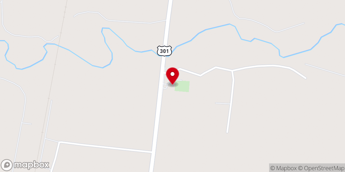 Map showing location of Twin Rivers Baptist Church