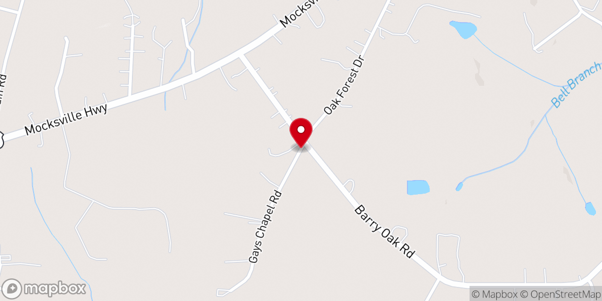 Map showing location of Union Chapel Baptist Church