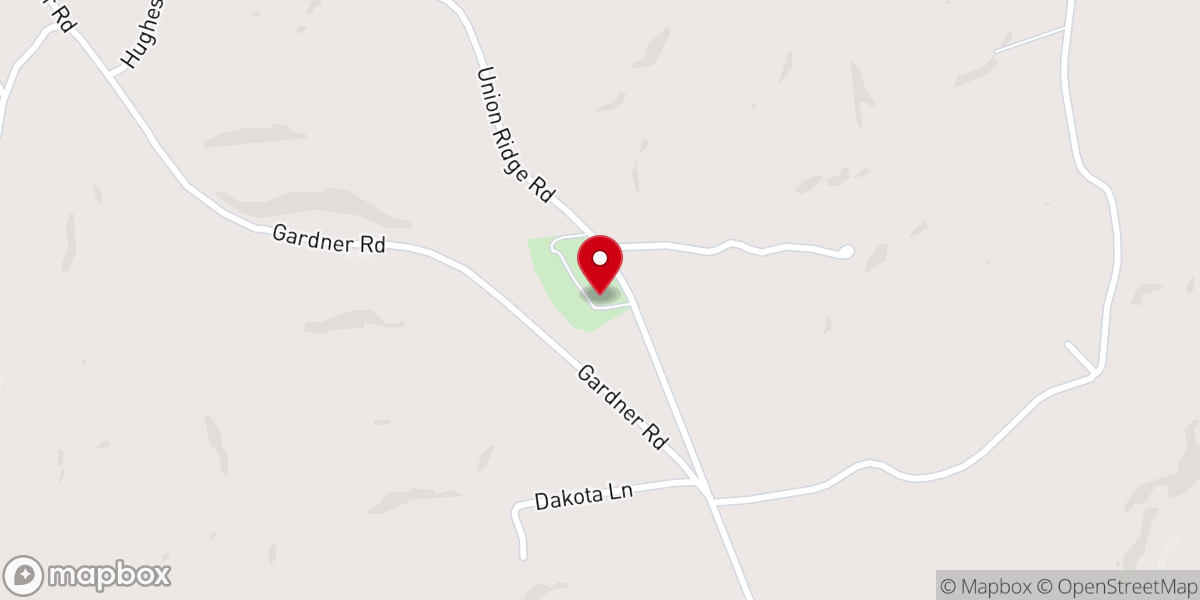 Map showing location of Union Ridge United Methodist Church