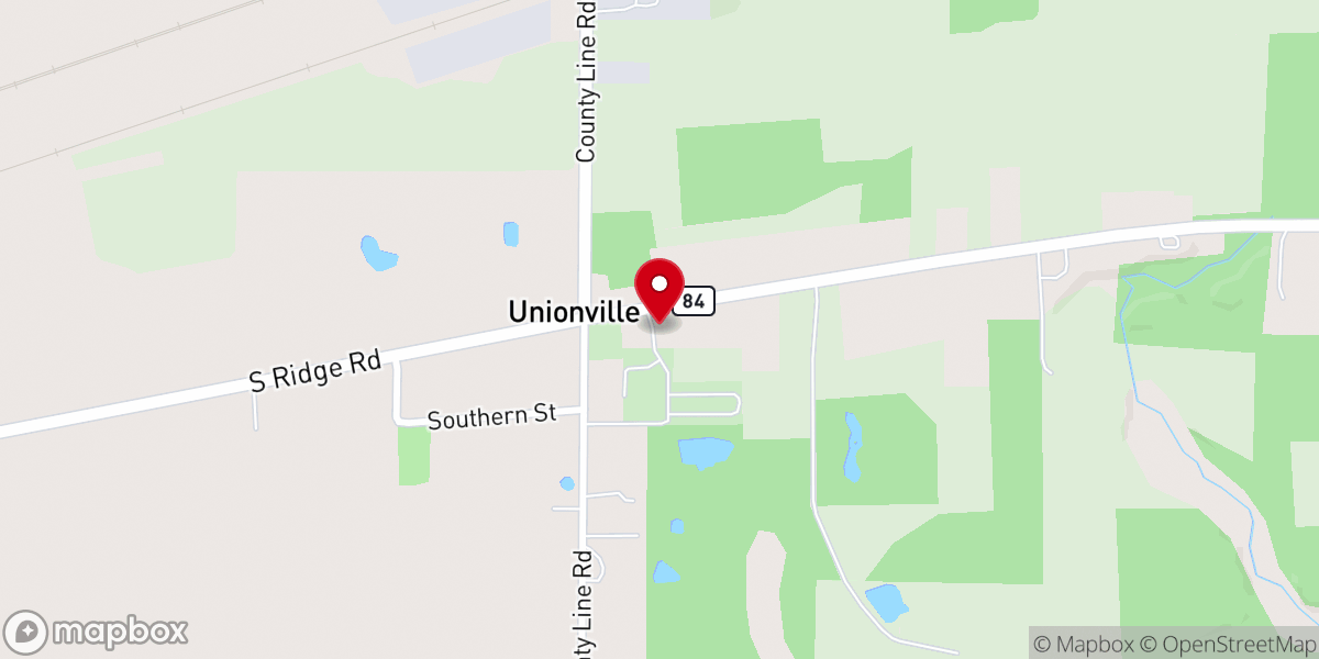 Map showing location of Unionville United Church-Christ