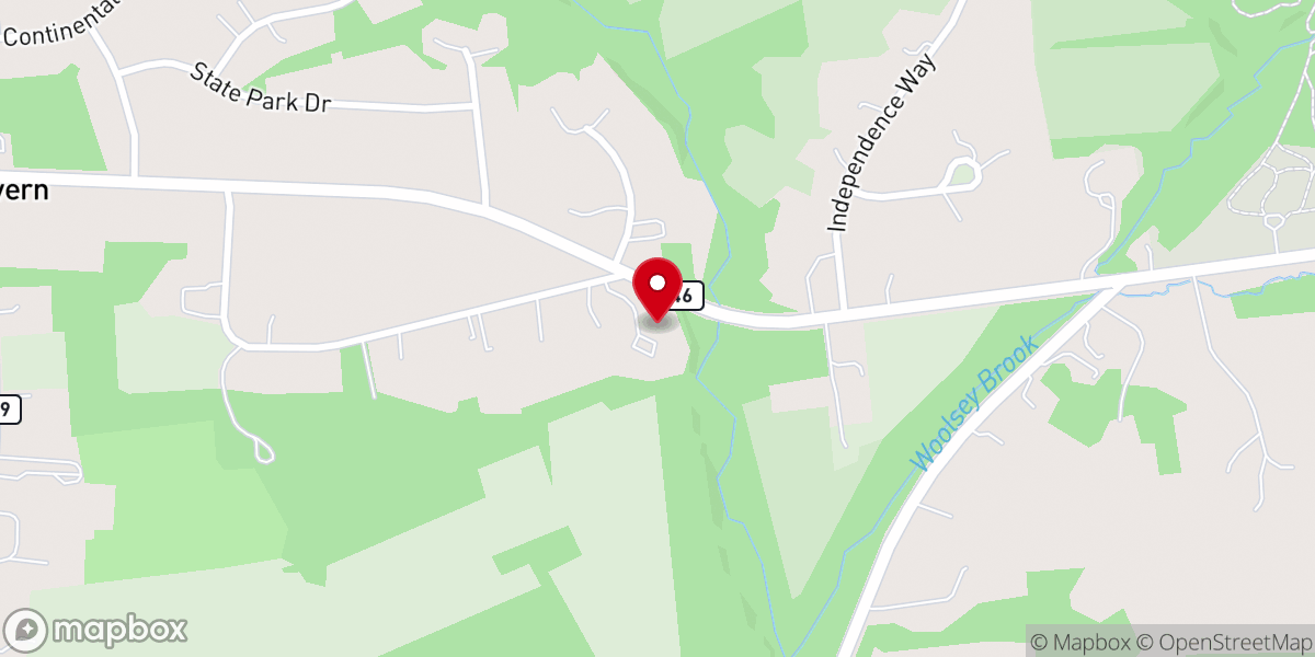 Map showing location of Unitarian Universalist Church at Washington Crossing