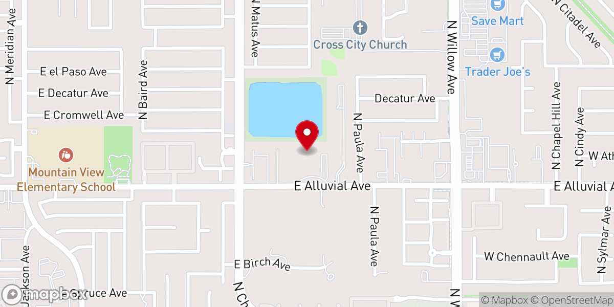 Map showing location of Unitarian Universalist Church of Fresno