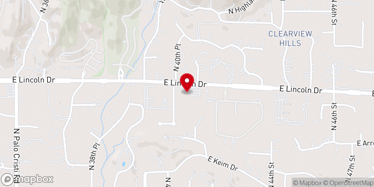 Map showing location of Unitarian Universalist Congregation of Phoenix