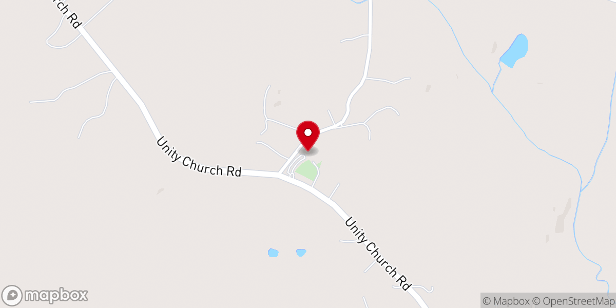 Map showing location of Unity Christian Church