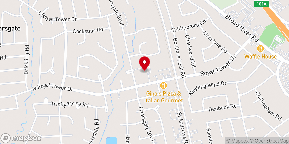 Map showing location of Universal Outreach Church of God in Christ