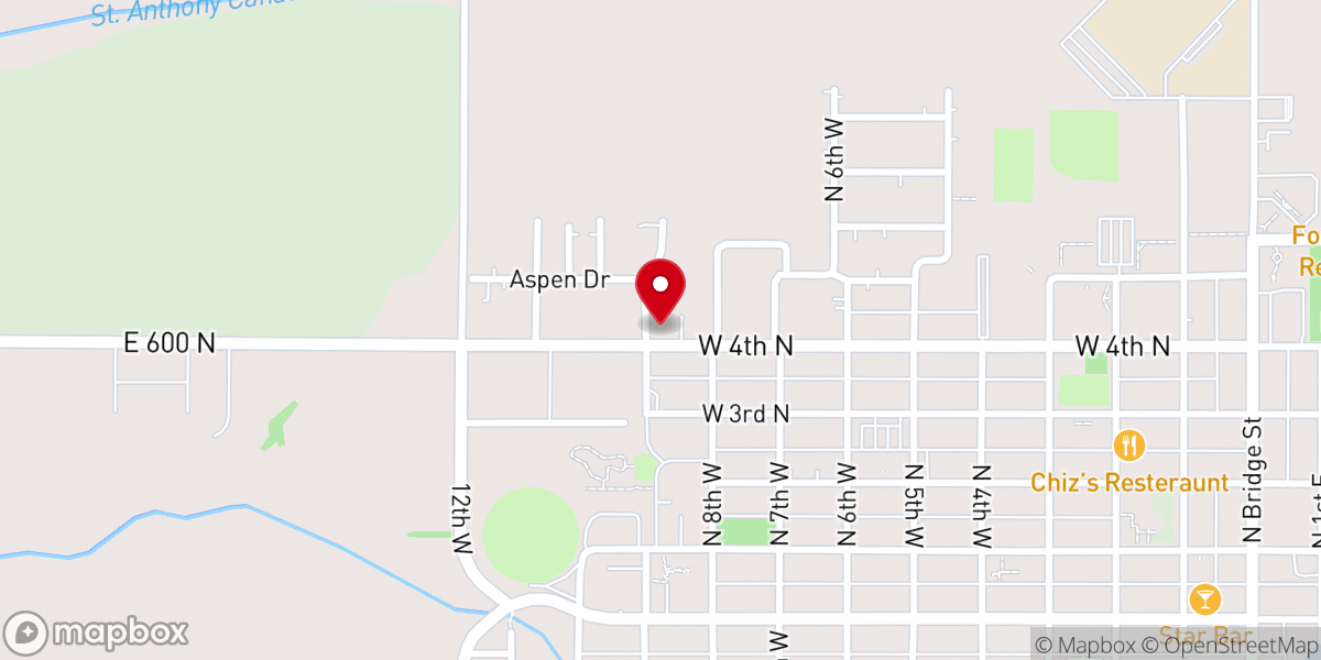 Map showing location of Upper Valley Baptist Chapel