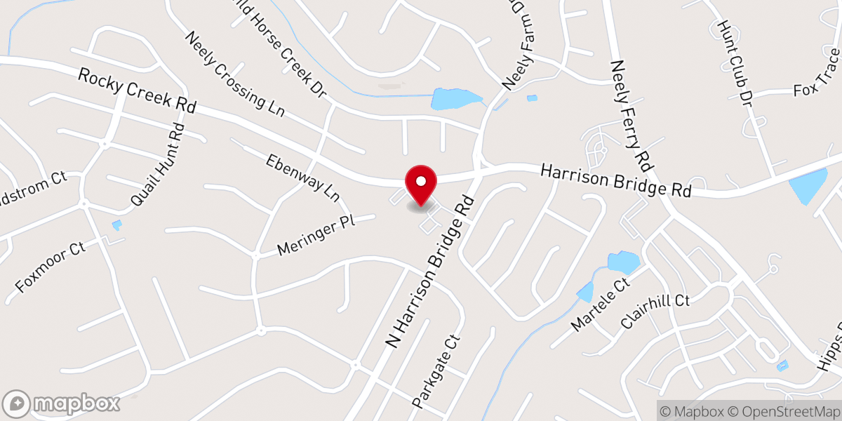 Map showing location of Upstate Church Harrison Bridge