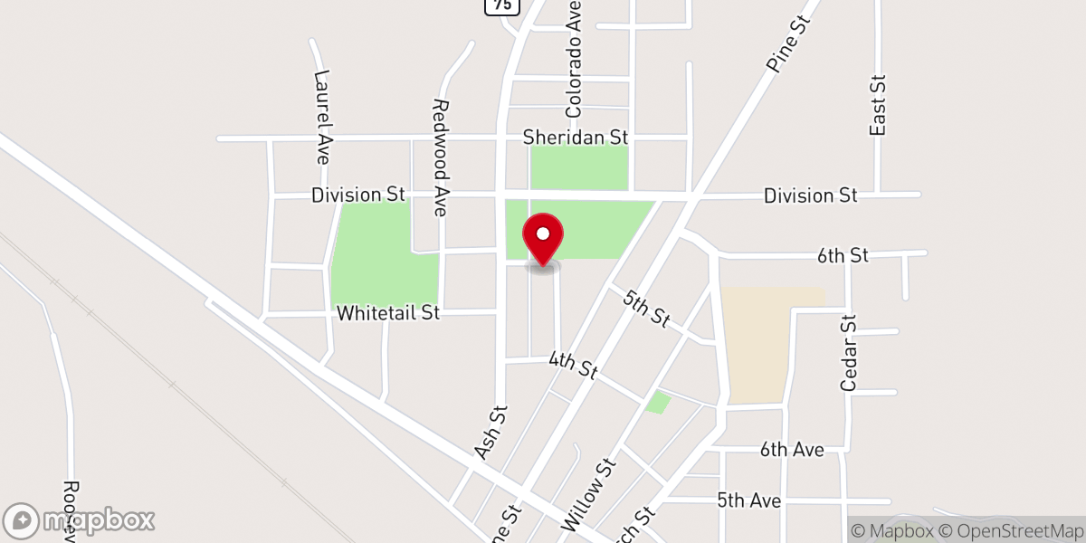 Map showing location of Upton Seventh-Day Adventist Church