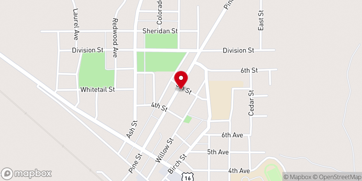 Map showing location of Upton United Methodist Church