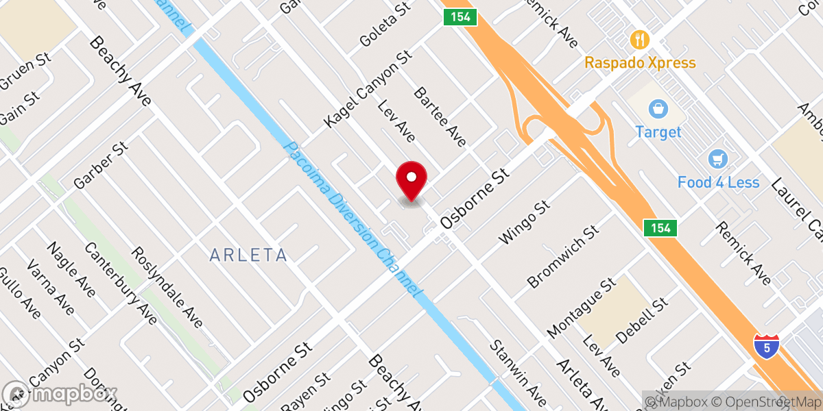Map showing location of Valley Christian Outreach Church