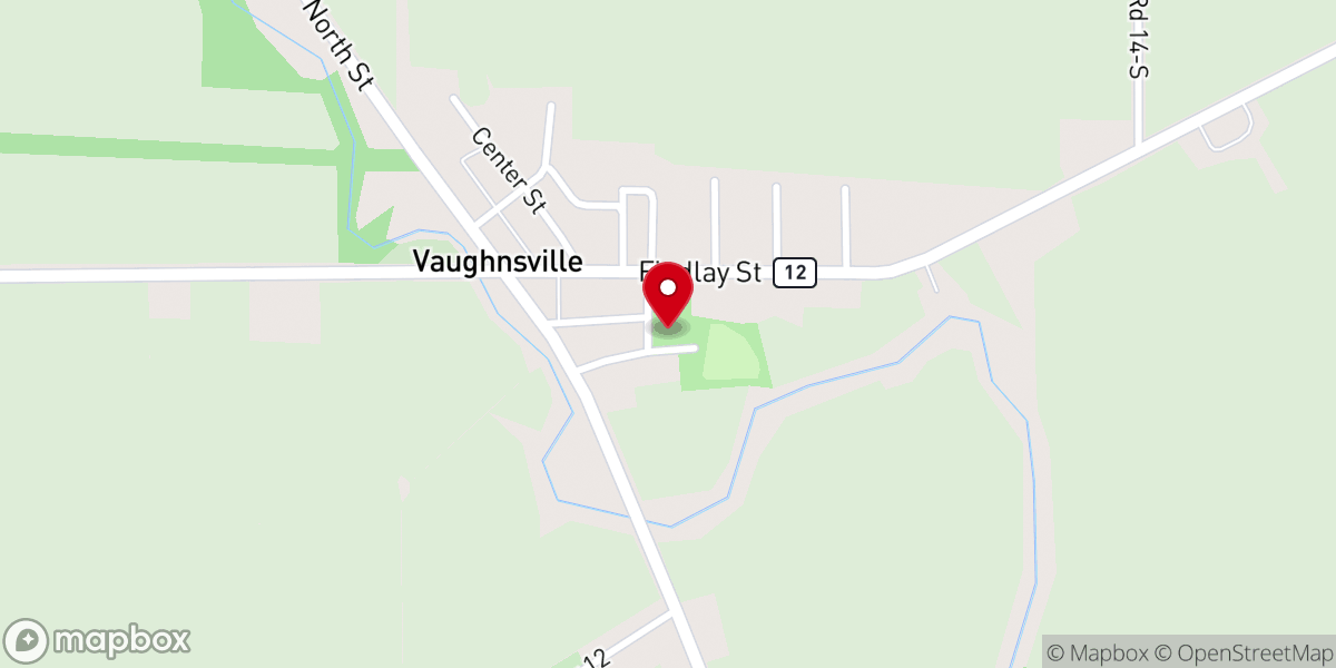 Map showing location of Vaughnsville Community Center