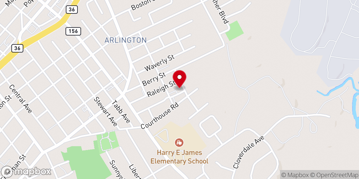 Map showing location of Victory & Praise Family Wrshp