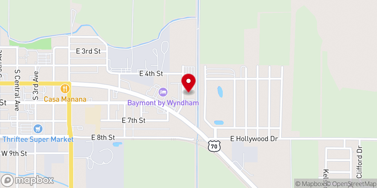 Map showing location of Victory Theatre