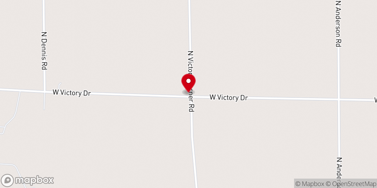 Map showing location of Victory Trinty Lutheran Church