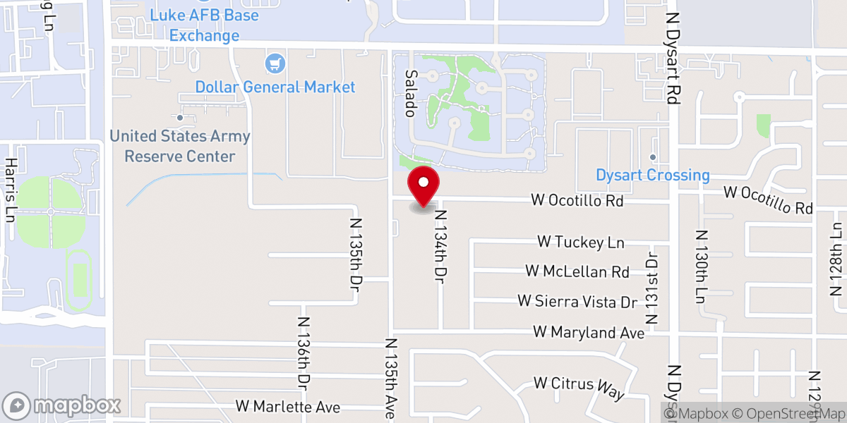 Map showing location of Vision Baptist Church
