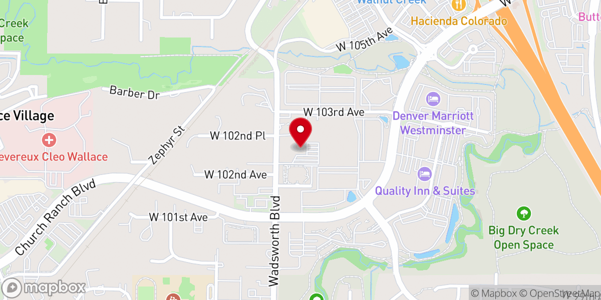 Map showing location of Vista Church