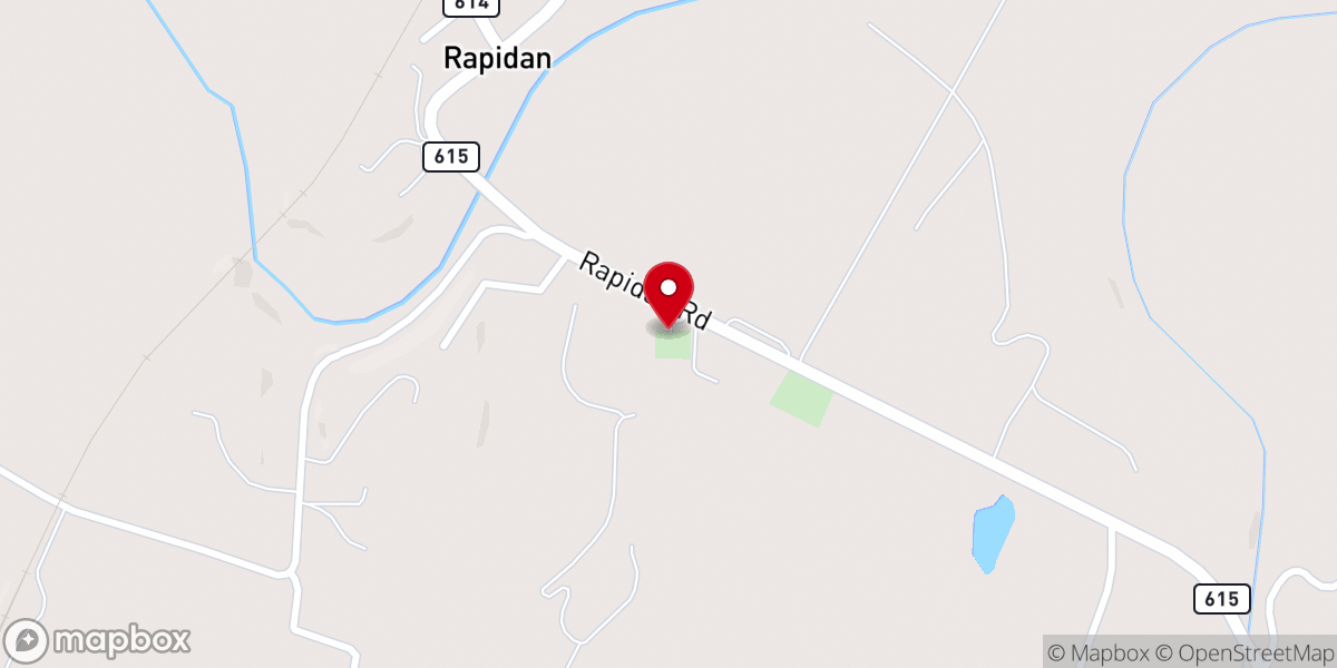 Map showing location of Waddell Memorial Presbyterian Church