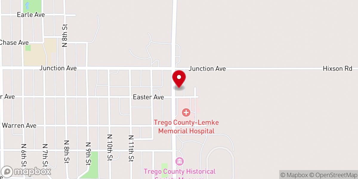 Map showing location of WaKeeney Church of God