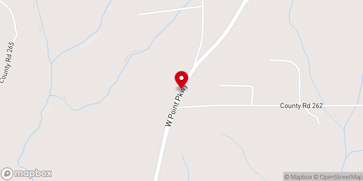 Map showing location of Wallace Chapel Baptist Church