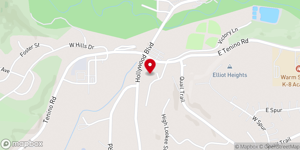 Map showing location of Warm Springs Baptist Church