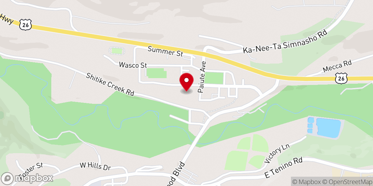 Map showing location of Warm Springs Presbyterian Church