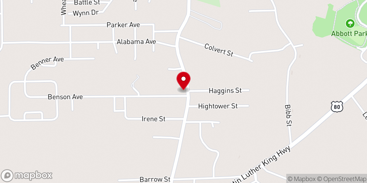 Map showing location of Washington Chapel AME Church