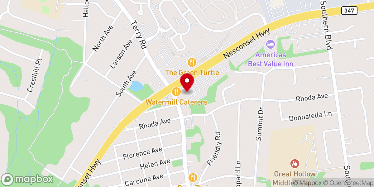 Map showing location of Watermill Caterers