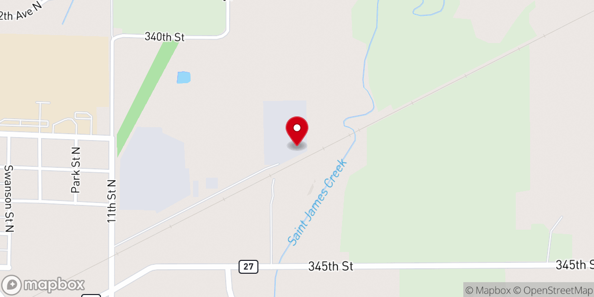 Map showing location of Watonwan County Humane Society