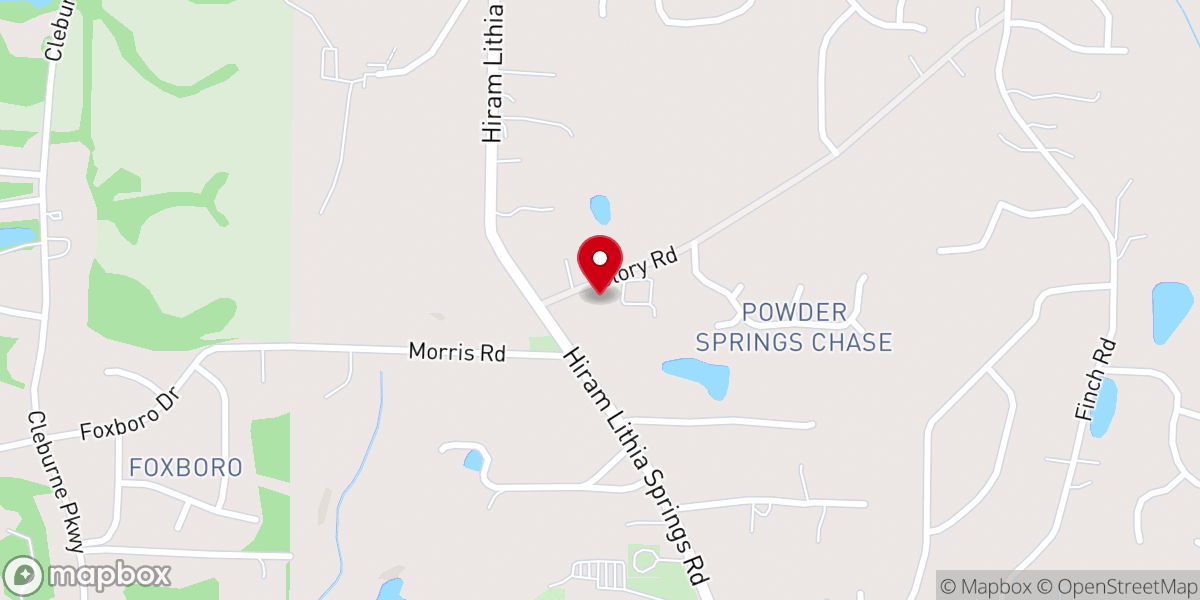 Map showing location of Welcome Hill Baptist Church