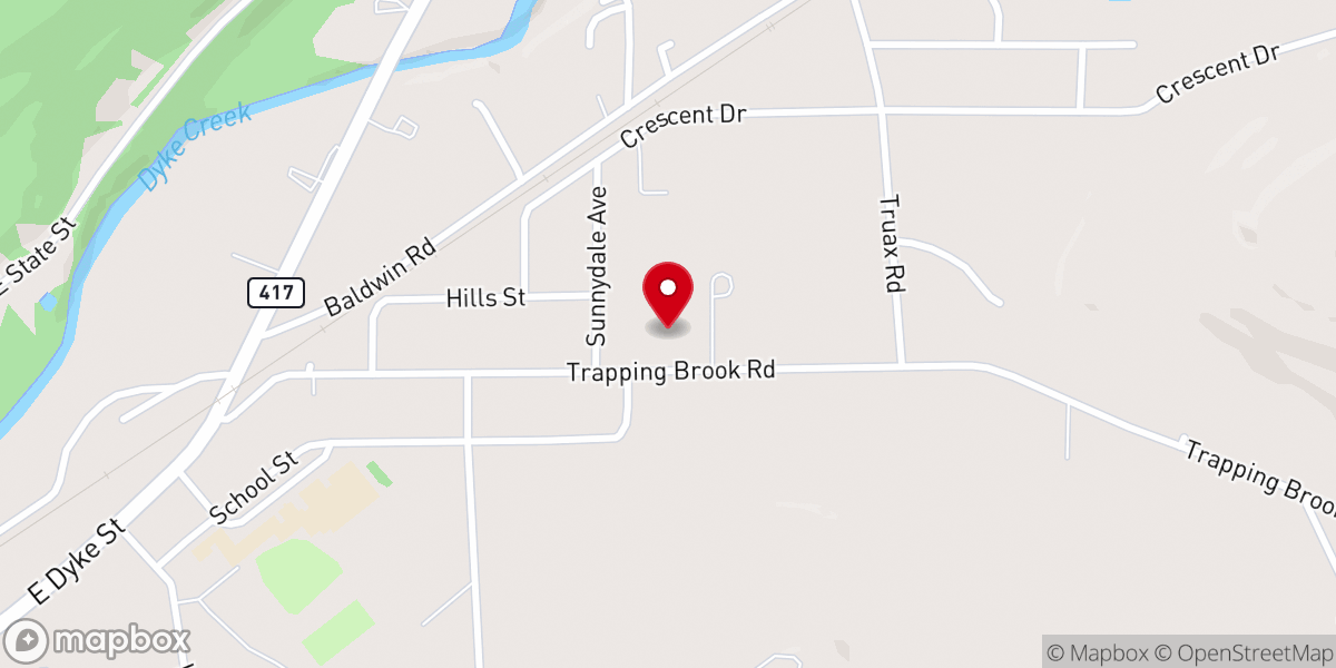 Map showing location of Wellsville Seventh-Day Adventist Church