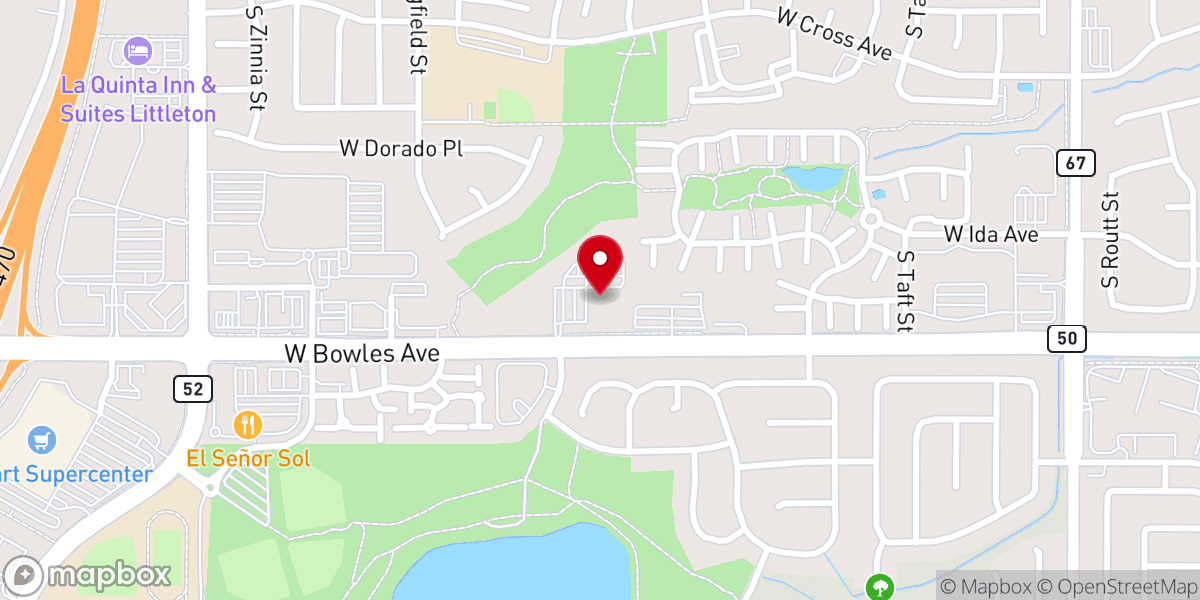 Map showing location of West Bowles Community Church