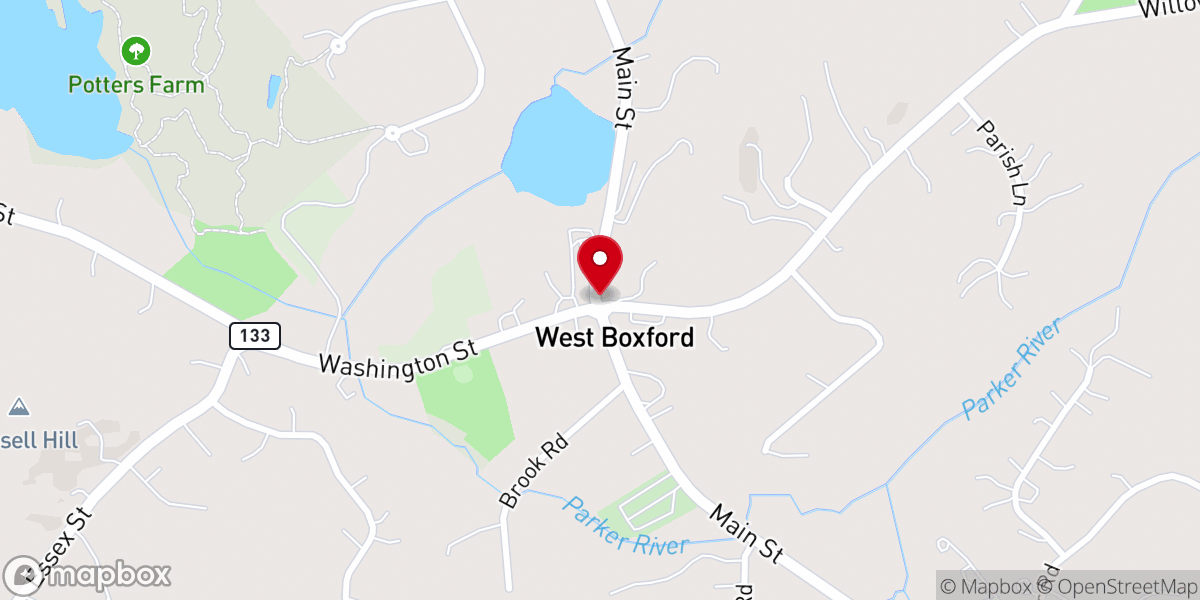 Map showing location of West Boxford