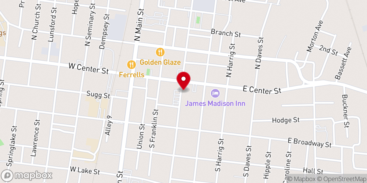 Map showing location of West District of The United Methodist Church