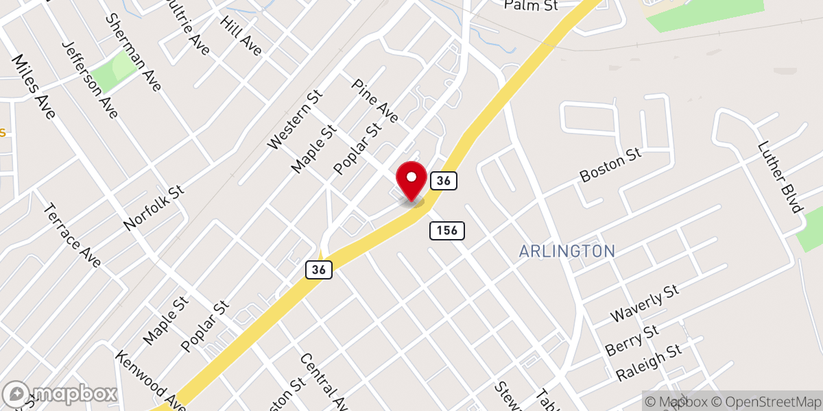 Map showing location of West Hopewell Presbyterian Church