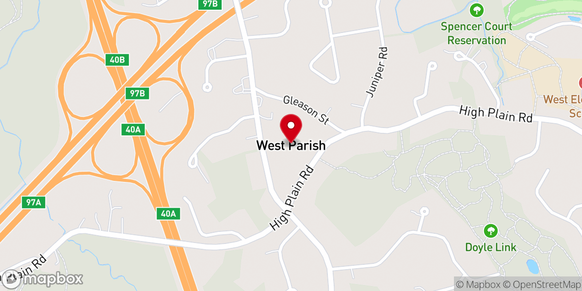 Map showing location of West Parish