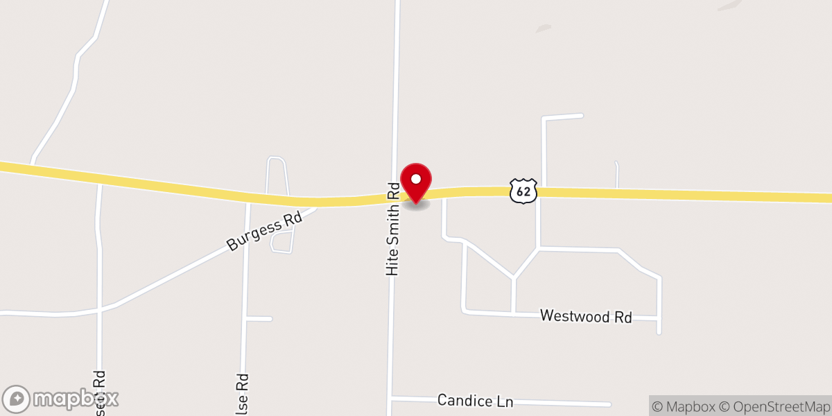 Map showing location of West Ridge Church of Christ