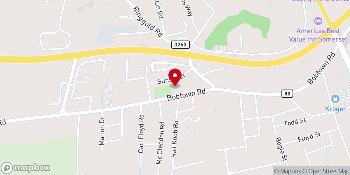 Map showing location of West Somerset Baptist Church