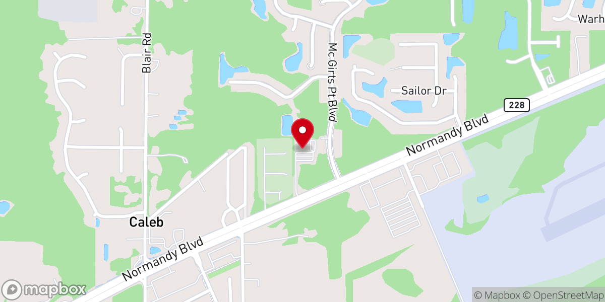 Map showing location of Westside Christian Church