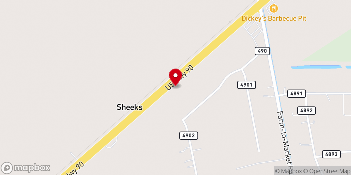 Map showing location of Whispering Meadows Baptist Ch