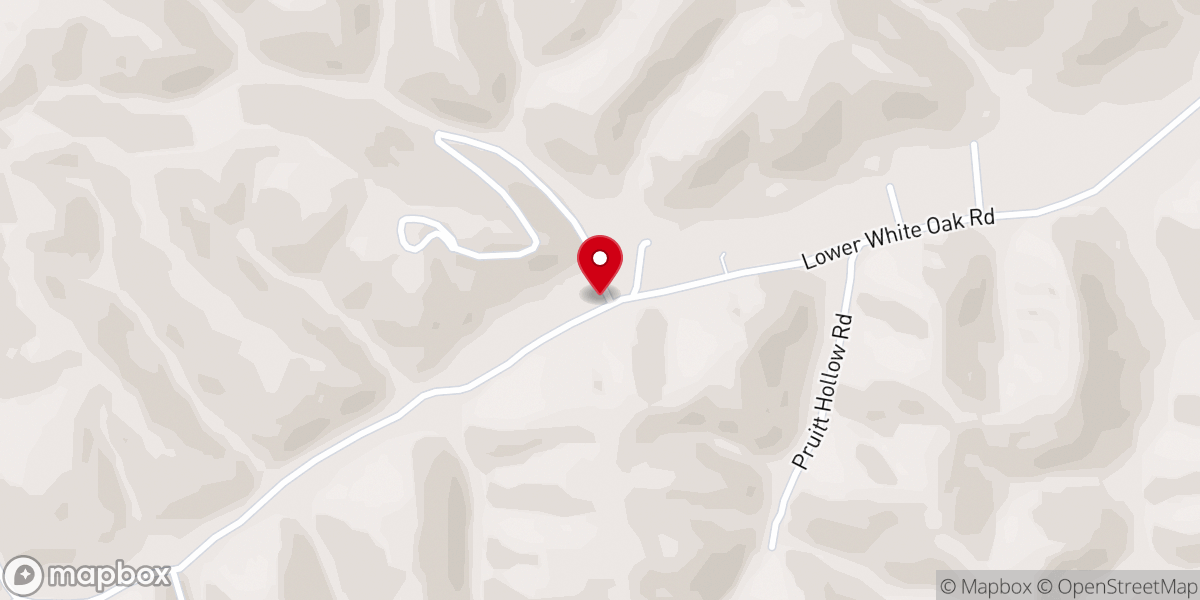 Map showing location of White Oak Chapel