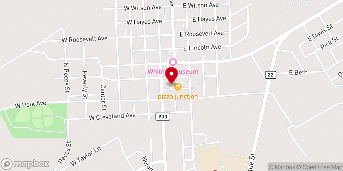 Map showing location of Whitney Fellowship