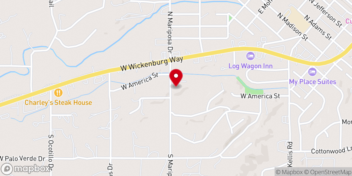 Map showing location of Wickenburg Church of Christ