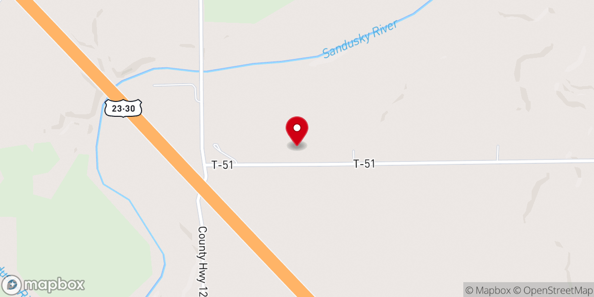 Map showing location of Wildwood Chapel