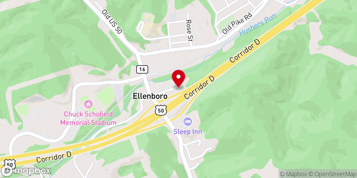 Map showing location of Wilson memorial united methodist church