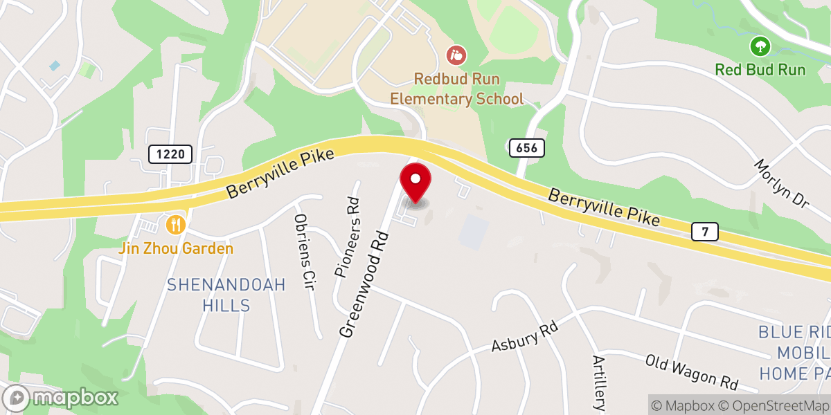 Map showing location of Winchester Grace Brethren Church
