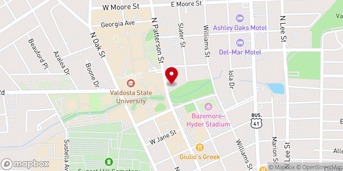 Map showing location of Woman's Building
