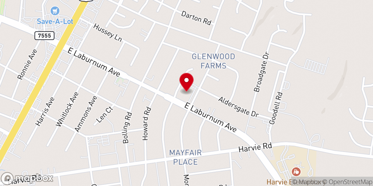 Map showing location of Worship & Praise Church